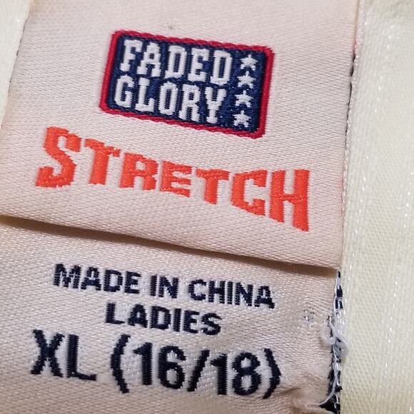 FADED GLORY Yellow Zip-Up Collared 3/4-Cuffed Sleeve Stretch Top Size XL (16/18) - Picture 7 of 10